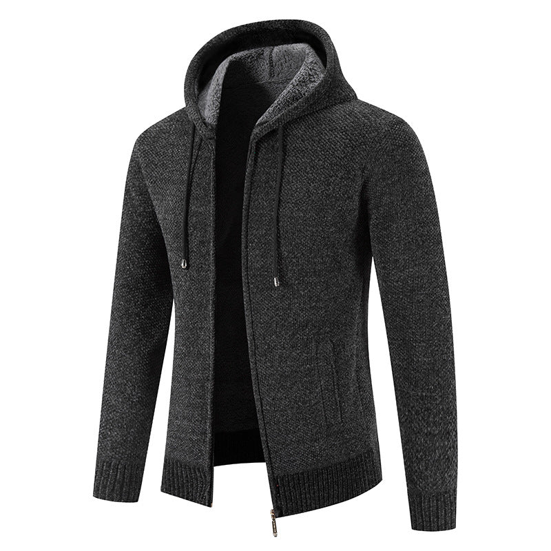 Herren Kapuzenjacke mit weichem Innenfutter und innovativem Design Echoarchiv
