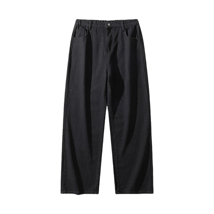 Damen High-Waist Jeans mit weitem Bein, geradem Schnitt und elastischem Bund Echoarchiv
