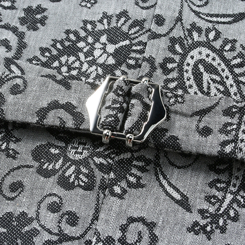 Herren Taillierte Anzugweste mit Paisley‑Jacquard und V‑Ausschnitt Echo Archiv