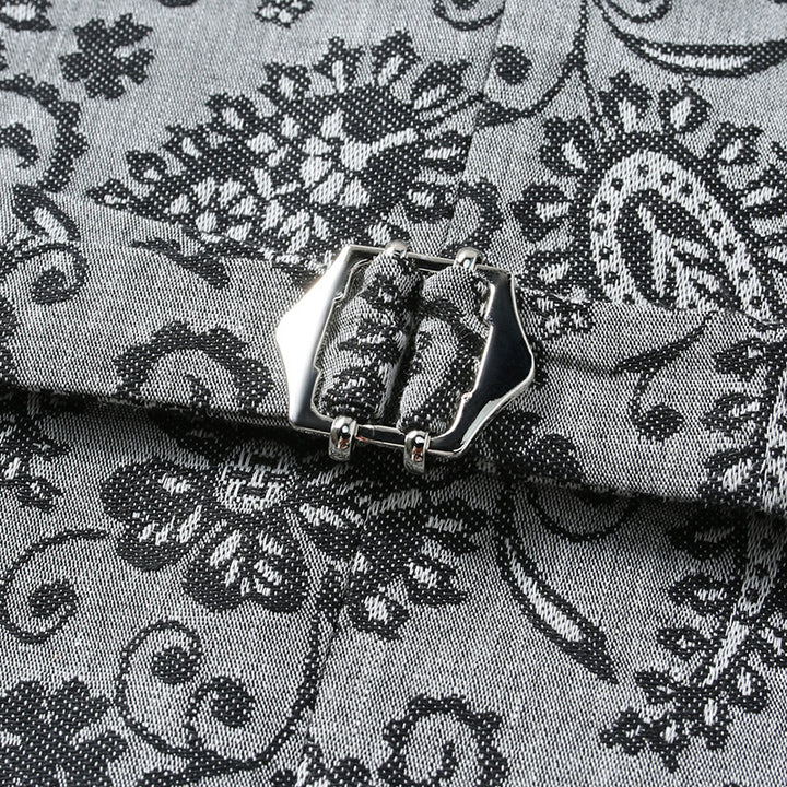 Herren Taillierte Anzugweste mit Paisley‑Jacquard und V‑Ausschnitt Echo Archiv