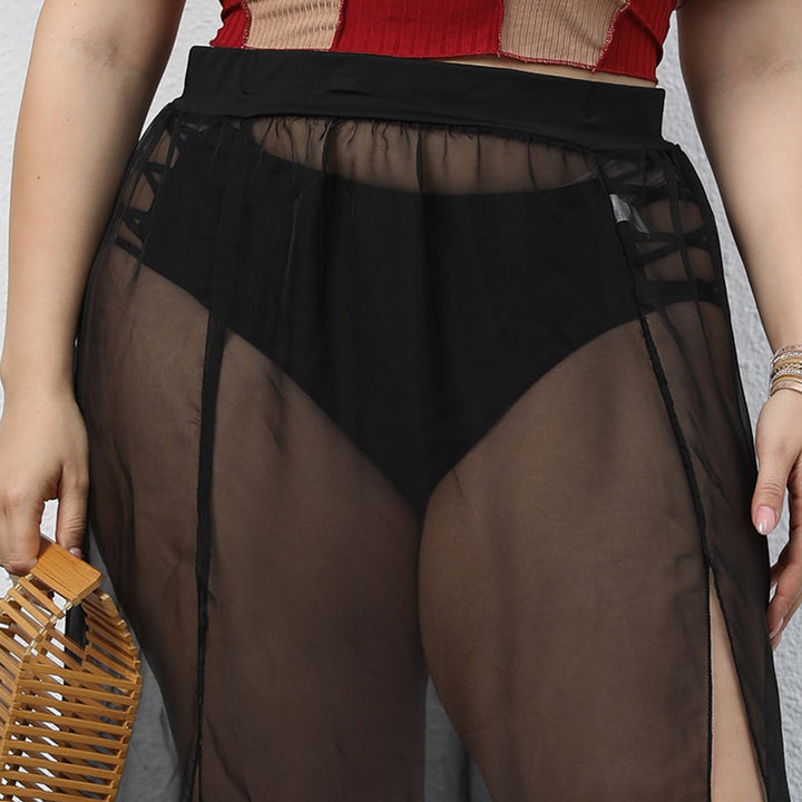Damen transparenter Maxirock Echo Archiv