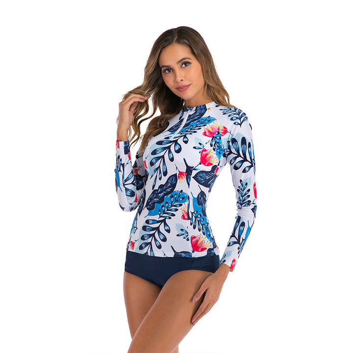 Damen Langarm-Surfuanzug mit floralem Motiv Echo Archiv