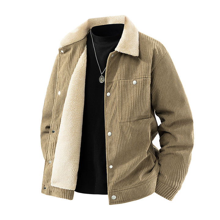 Herren Weiche Kordjacke mit Fleece-Futter Echo Archiv