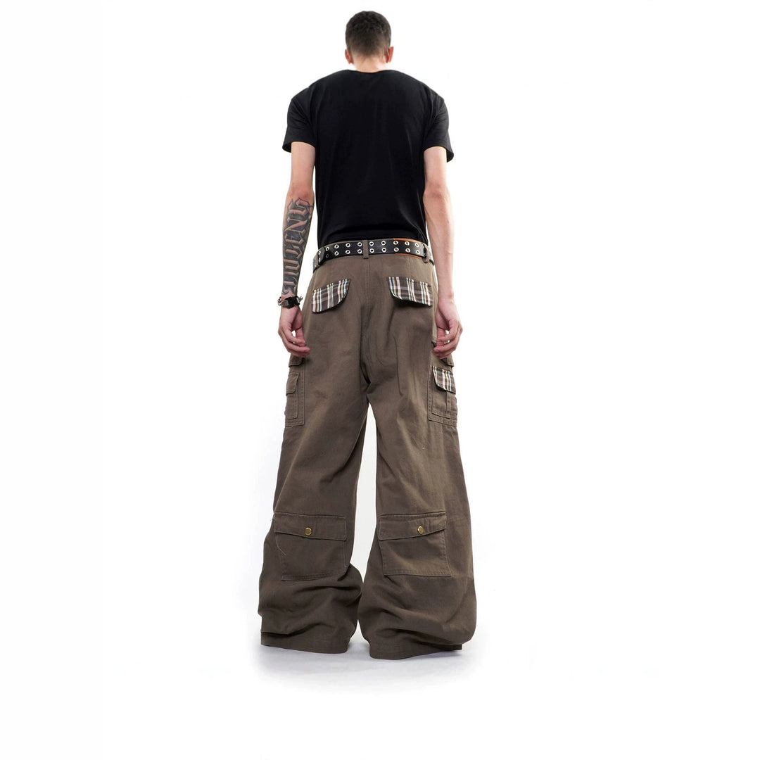 Herren Weitgeschnittene Cargo-Hose mit Taschen Echoarchiv