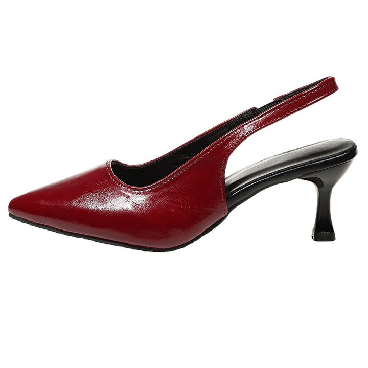 Damen Spitz zulaufende Slingback‑Pumps mit niedrigem geschwungenem Absatz Echo Archiv