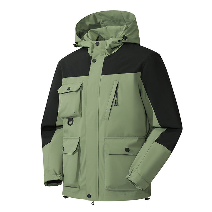 Herren technische Outdoorparka mit Kapuze, wasserabweisender Shell und Mehrfachtaschen Echo Archiv
