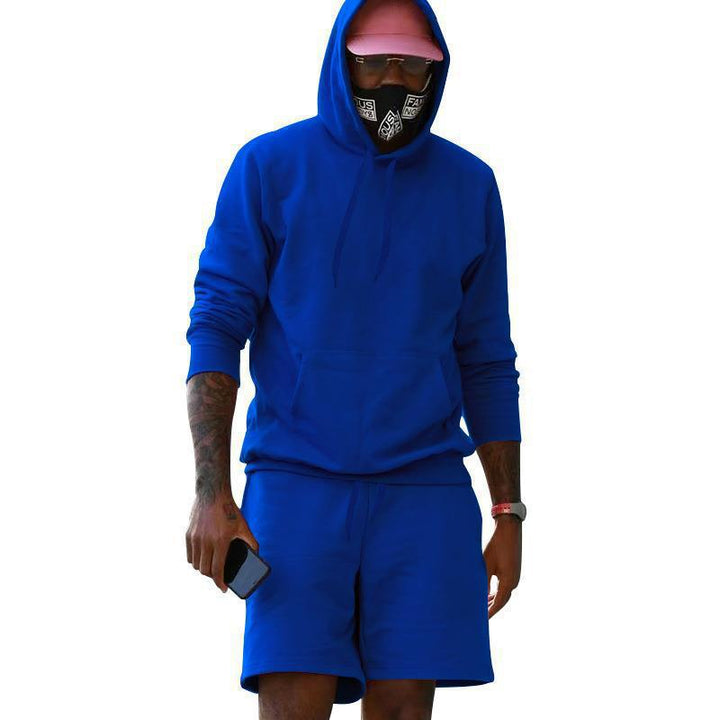 Echoarchiv Herren Hoodie-Shorts-Set mit Kängurutasche