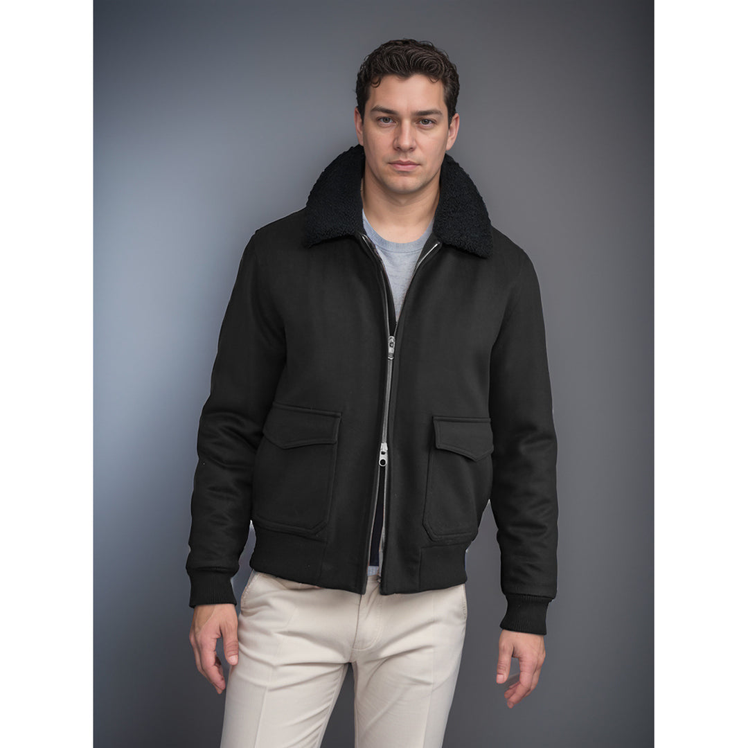Herren warme Fleecejacke mit Stehkragen und praktischen Taschen Echoarchiv