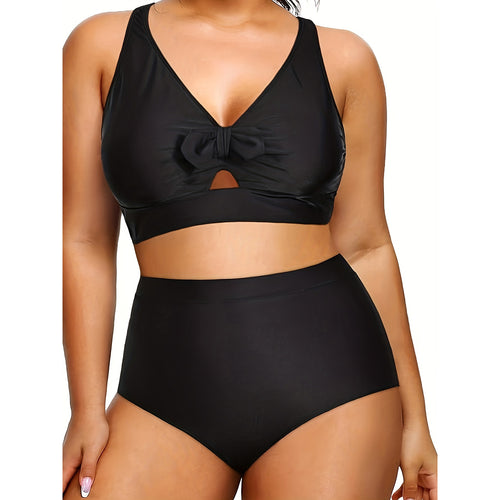 Damen Hochtailliertes Bikini-Set mit modischem Cut-Out Echo Archiv