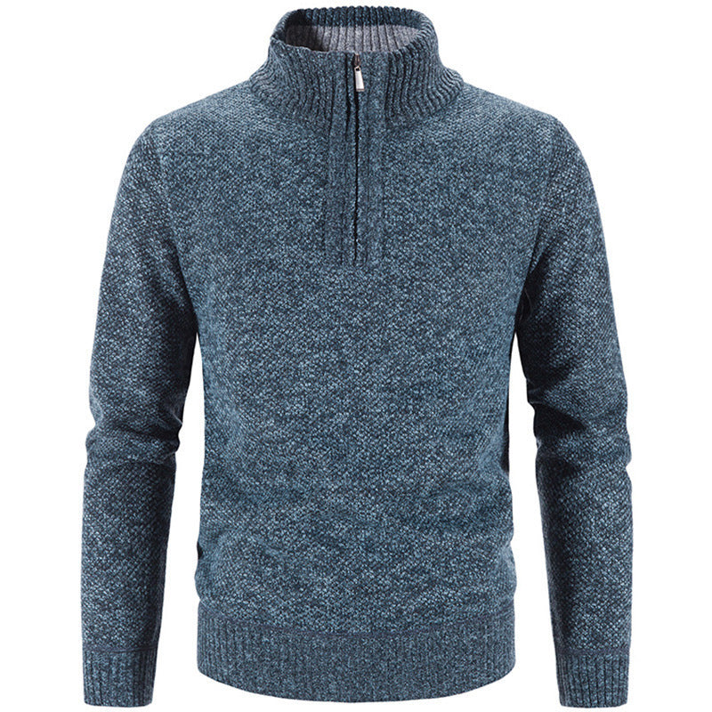 Herren modischer Rollkragenpullover mit elegantem Reißverschluss Echoarchiv