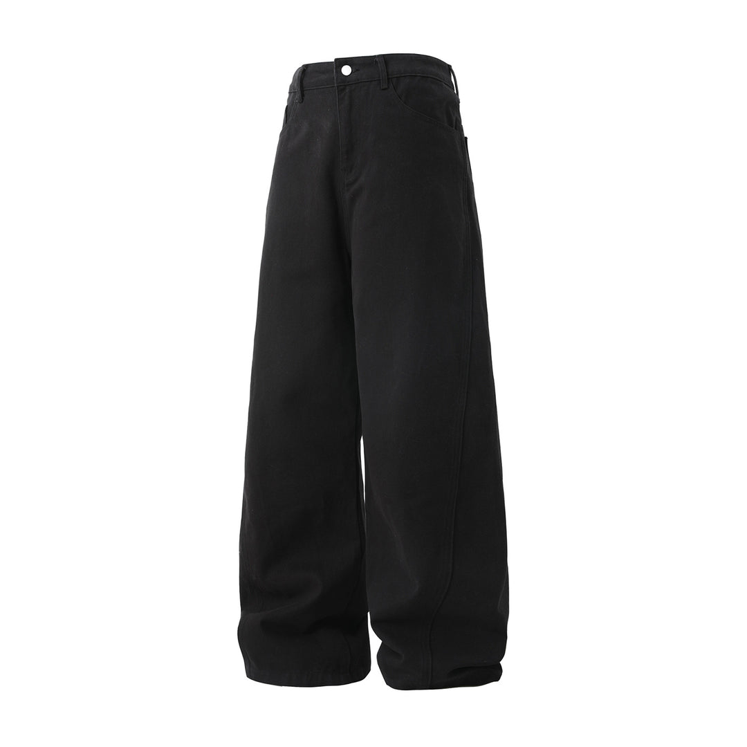Damen Ultraweite Jeanspalazzo‑Hose mit hoher Taille und minimalistischen Nahtdetails Echo Archiv