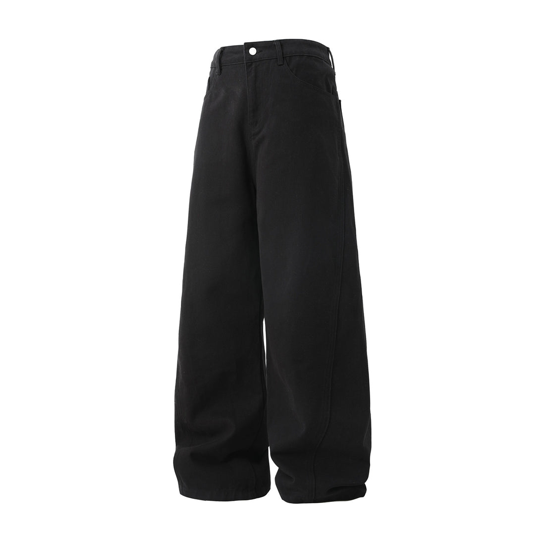 Damen Ultraweite Jeanspalazzo‑Hose mit hoher Taille und minimalistischen Nahtdetails Echo Archiv