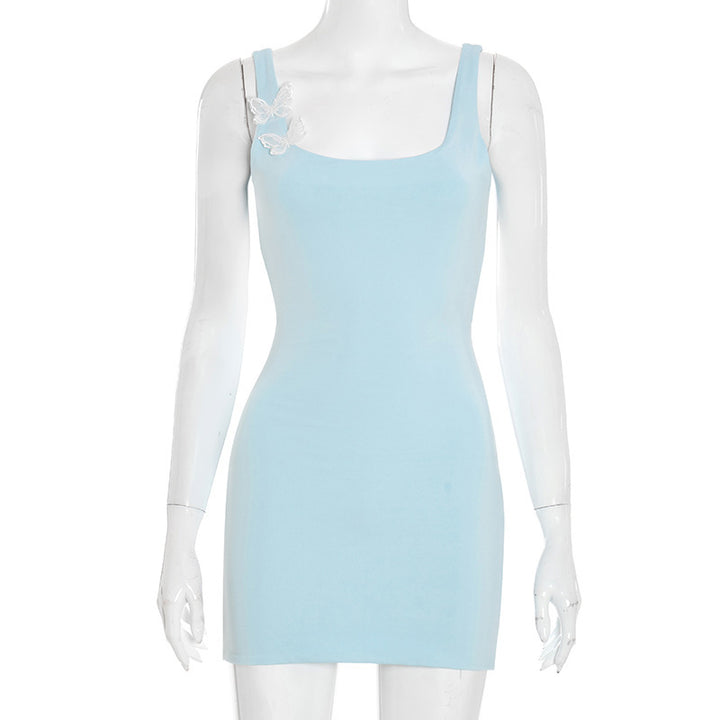 Damen figurbetontes Kleid mit dekorativer Schmetterling-Applikation Echo Archiv