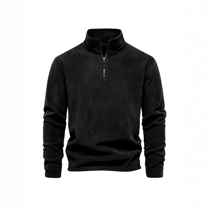 Herren Fleece-Pullover mit praktischen Reißverschlusselementen und hohem Kragen Echoarchiv
