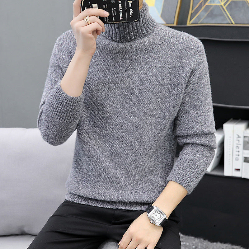 Herren Rollkragenpullover aus Bouclé-Feinstrick mit gerippten Bündchen Echo Archiv