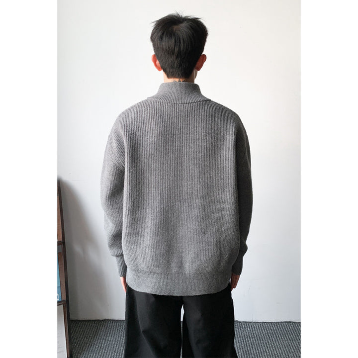 Herrenmode Strickpullover mit Stehkragen Echo Archive