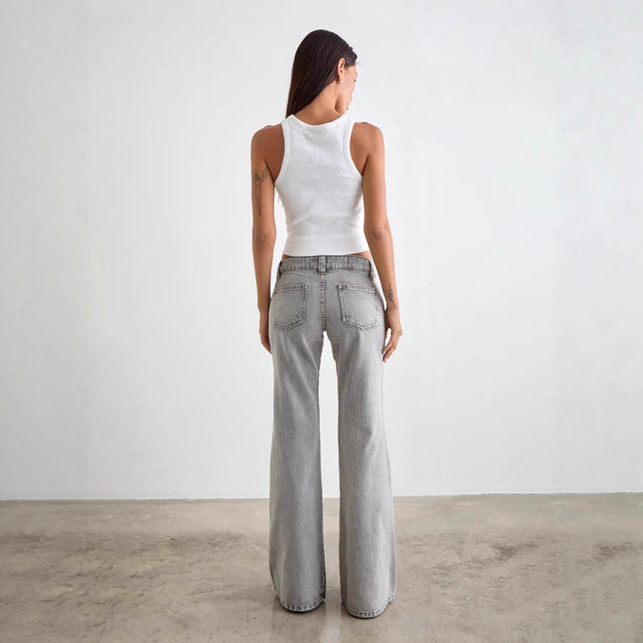 Damen bootcut Jeanshose mit hohem Bund und modischem Schnitt Echo Archiv