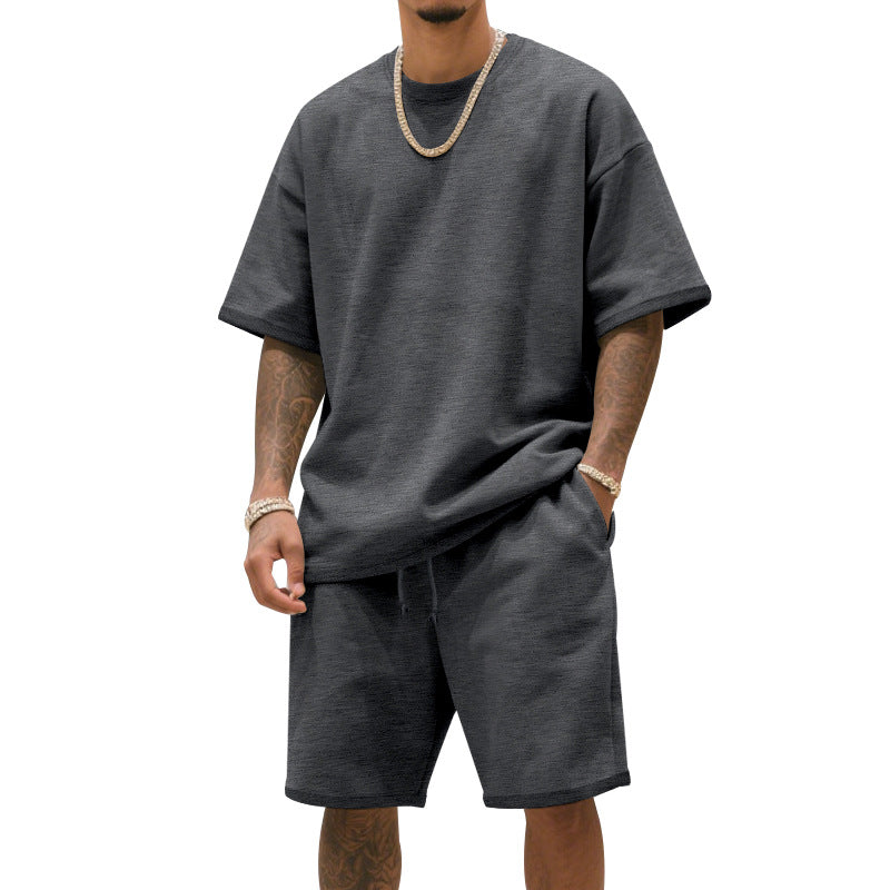 Herren Freizeit-T-Shirt und Shorts-Set aus atmungsaktivem Material Echoarchiv