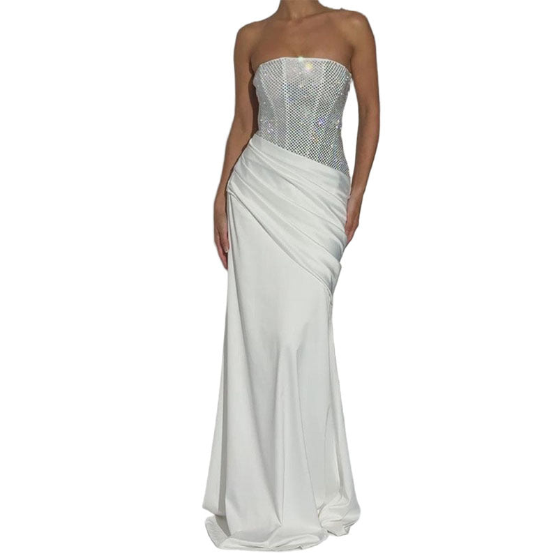 Damen Elegant Maxi-Kleid mit funkelndem Oberteil Echo Archiv