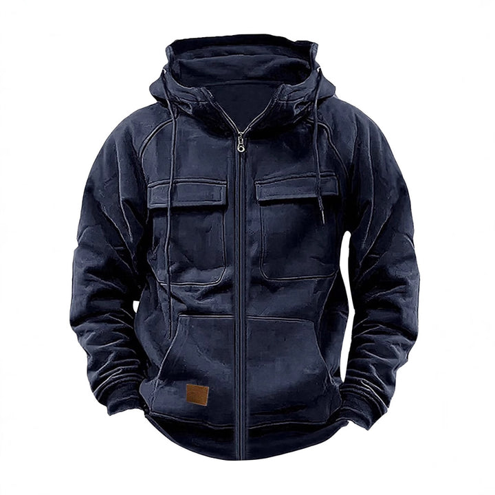 Herren Utility-Hoodie mit praktischen Taschen und Reißverschluss Echoarchiv