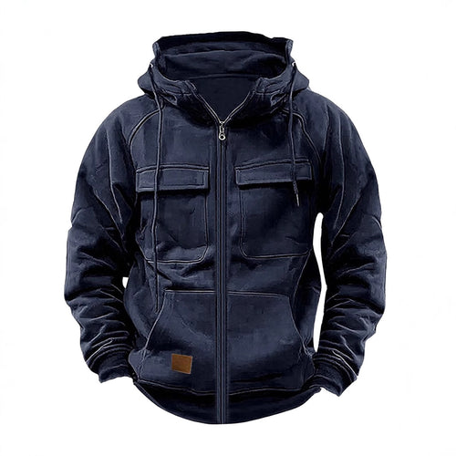 Herren Utility-Hoodie mit praktischen Taschen und Reißverschluss Echoarchiv