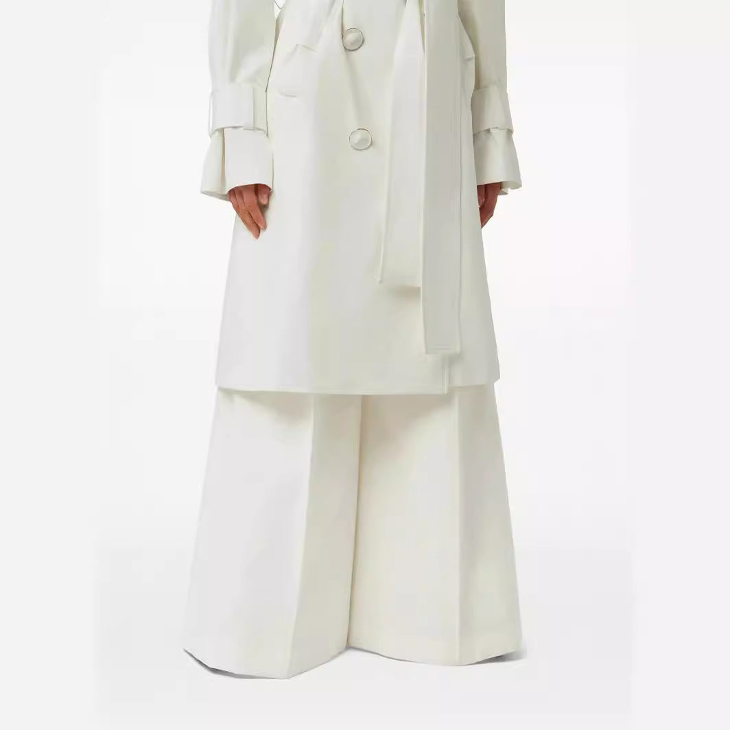 Damen Trenchcoat mit weitem Revers und Taillengürtel Echoarchiv
