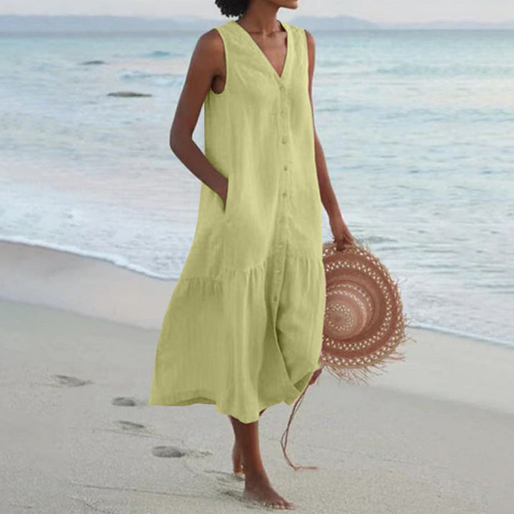 Damen Sommerliches Leinenkleid Echoarchiv