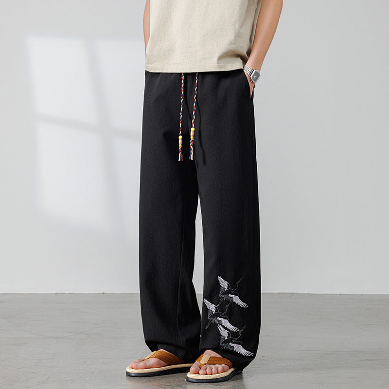 Herren Entspannte Pluderhose mit verstellbarem Bund Echo Archiv