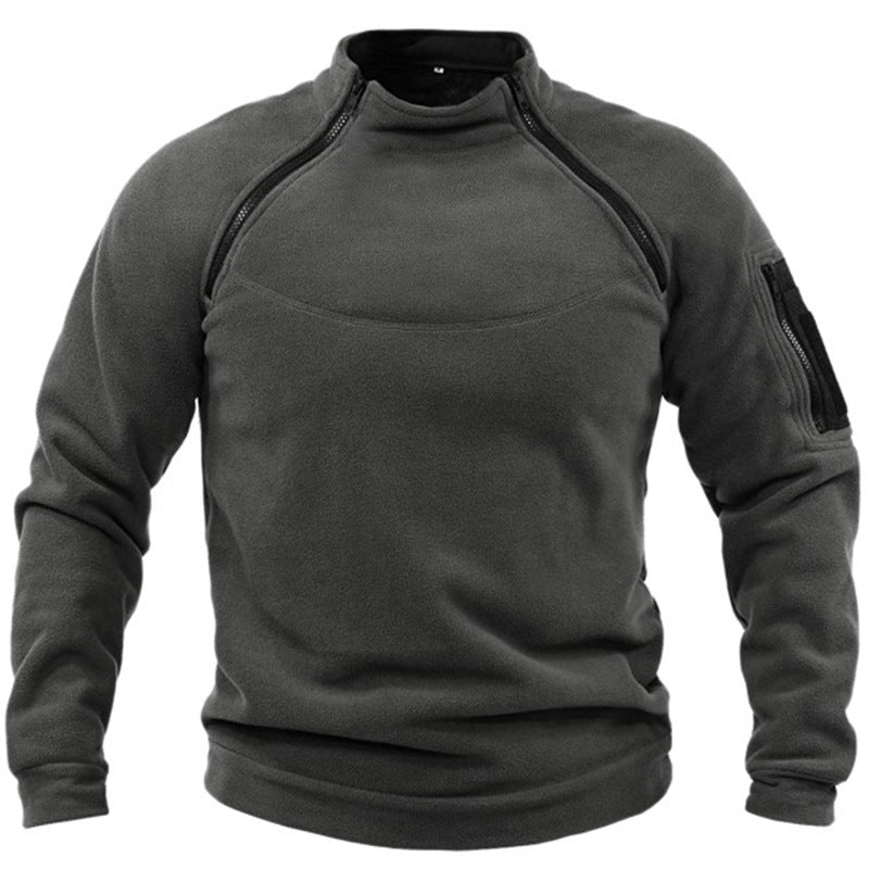 Herren Fleece-Pullover mit Reißverschluss und Taschen Echoarchiv