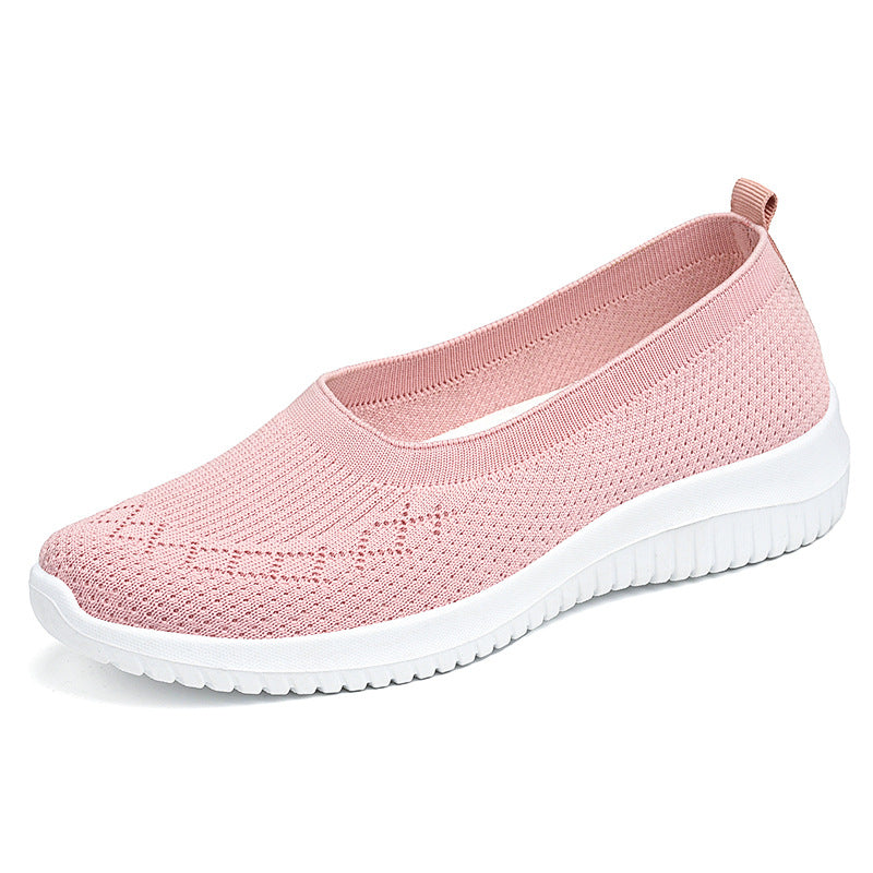 Damen nan nahtloser Strick-Ballerina-Slip mit sockenähnlichem Schaft, elastischem Einstieg und dämpfender Leichtlaufsohle Echo Archiv