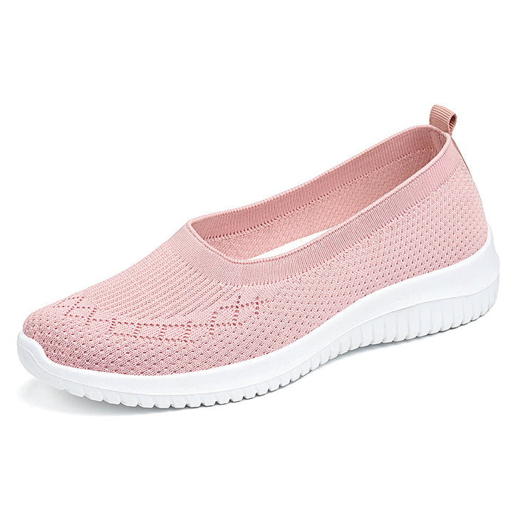 Damen nan nahtloser Strick-Ballerina-Slip mit sockenähnlichem Schaft, elastischem Einstieg und dämpfender Leichtlaufsohle Echo Archiv