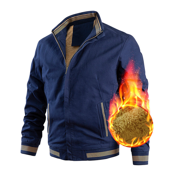 Herren Thermo-Canvas-Blouson mit weichem Teddyfutter und hochschließendem Stehkragen Echo Archiv