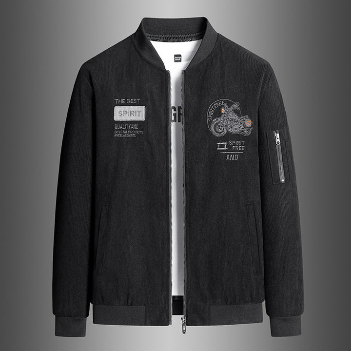 Herren Modische Bomberjacke mit stylischem Motorrad-Design Echo Archiv