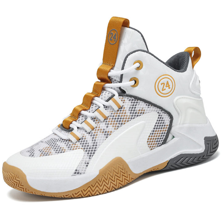 Herren Basketball-High-Top Sneaker mit geometrischem Struktur-Obermaterial und griffiger Herringbone-Sohle Echoarchiv