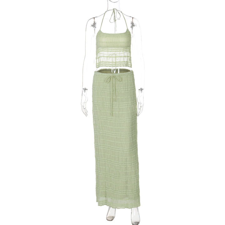 Damen Maxikleid mit schulterfreiem Design und Raffungen Echo Archiv