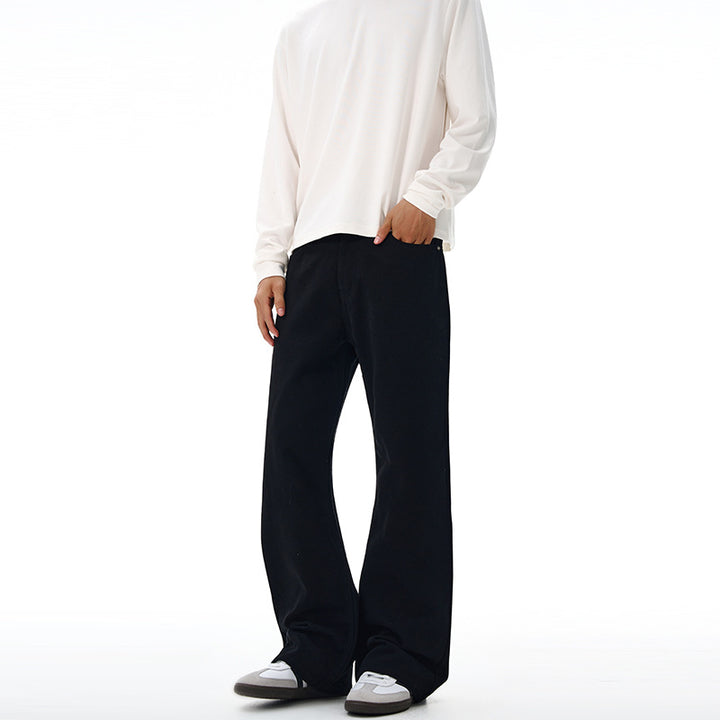 Herren Oversized-Baumwoll-Palazzohose mit geradem ultraweitem Bein Echo Archiv