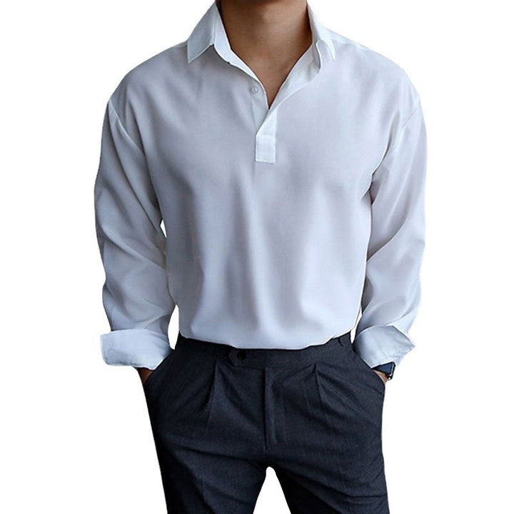 Herren Langarmshirt mit modernem Polokragen und eleganter Passform Echoarchiv