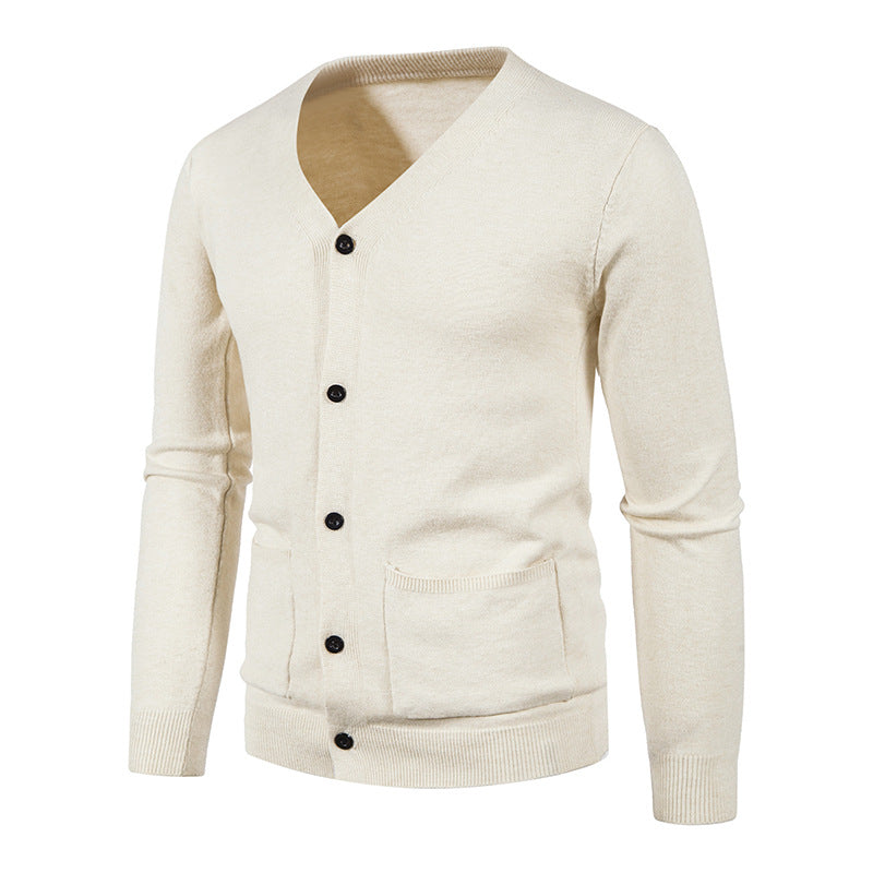 Herren Strickjacke mit V-Ausschnitt und praktischen Taschen Echoarchiv