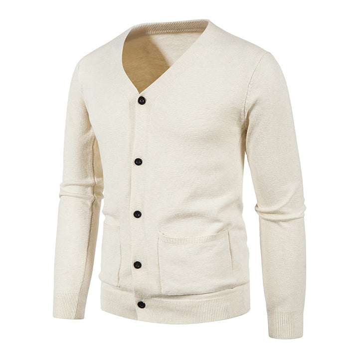 Herren Strickjacke mit V-Ausschnitt und praktischen Taschen Echoarchiv