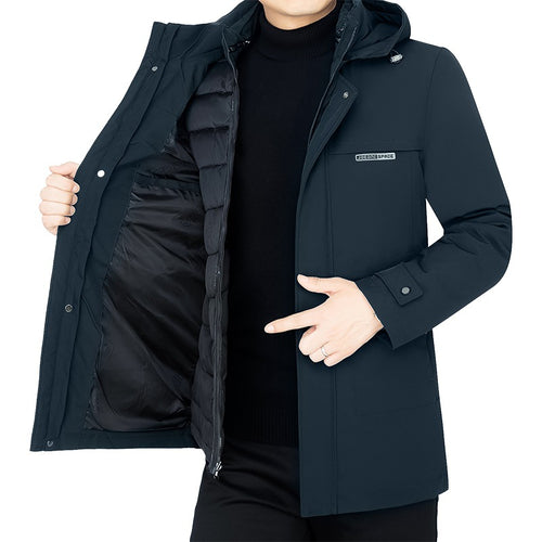 Herren Wasserabweisender Funktions-Mantel mit abnehmbarer Stepp-Innenjacke – Montevé