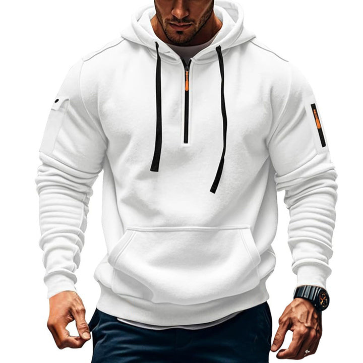 Herren Kapuzenpullover mit modernem Reißverschluss und praktischen Taschen Echoarchiv