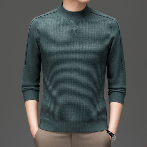 Herren modischer Pullover mit strukturiertem Design und hochgeschlossenem Kragen Echoarchiv