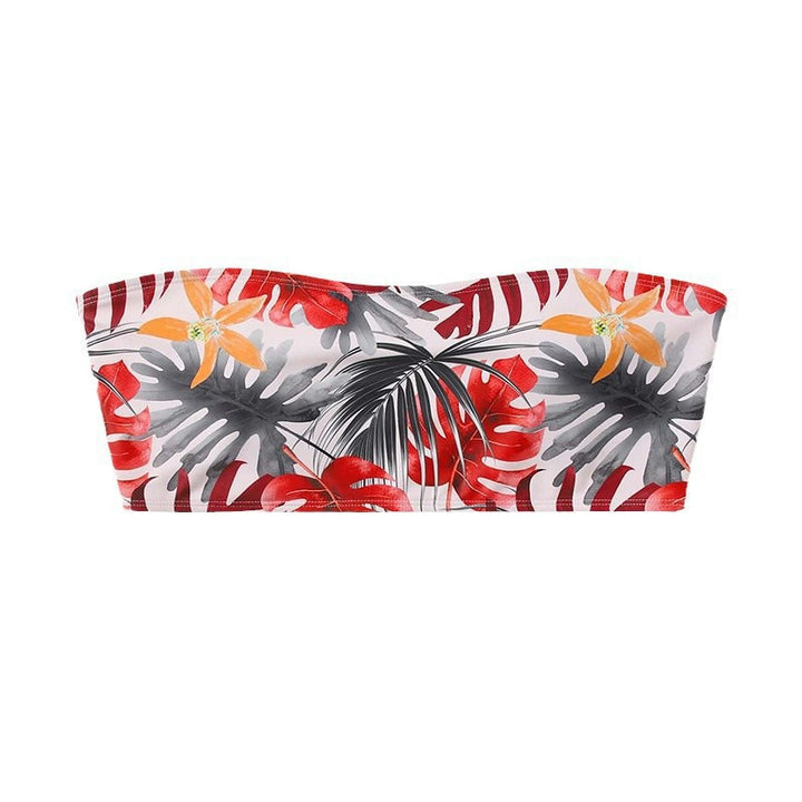 Damen Bandeau-Bikini-Oberteil mit tropischem Blumendesign und komfortabler Passform Echo Archiv