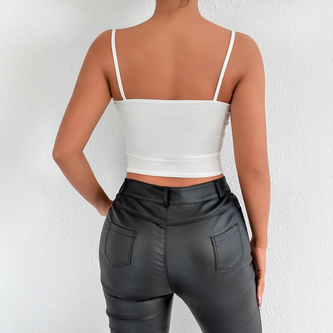 Damen Crop-Top mit raffinierten Rüschendetails Echo Archiv