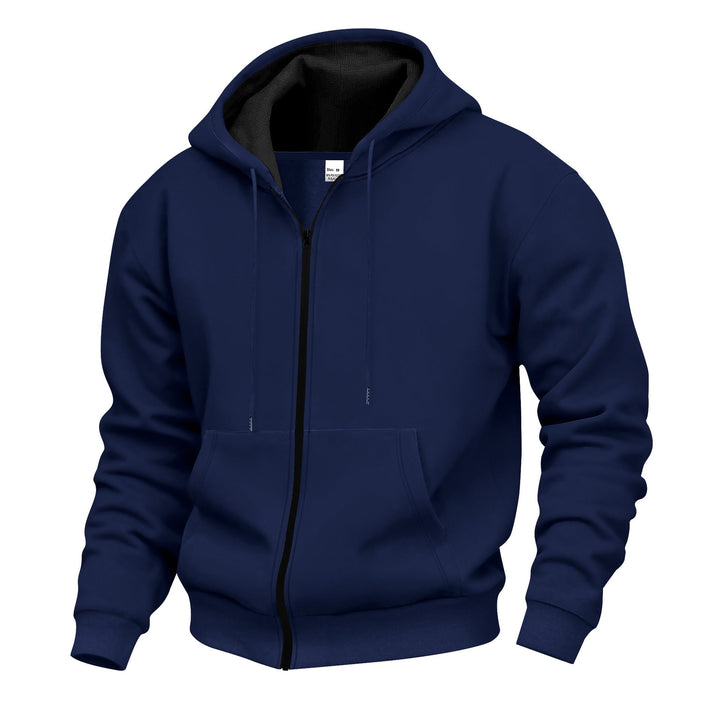 Herren Premium Kapuzenjacke mit durchgehendem Reißverschluss und weichem Fleece-Futter Echoarchiv