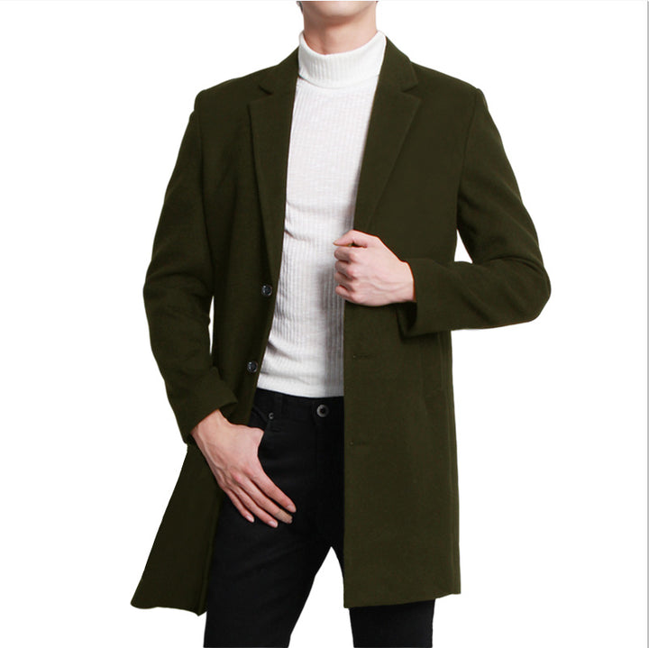 Herren eleganter Langblazer mit schmalem Schnitt und praktischen Taschen Echoarchiv