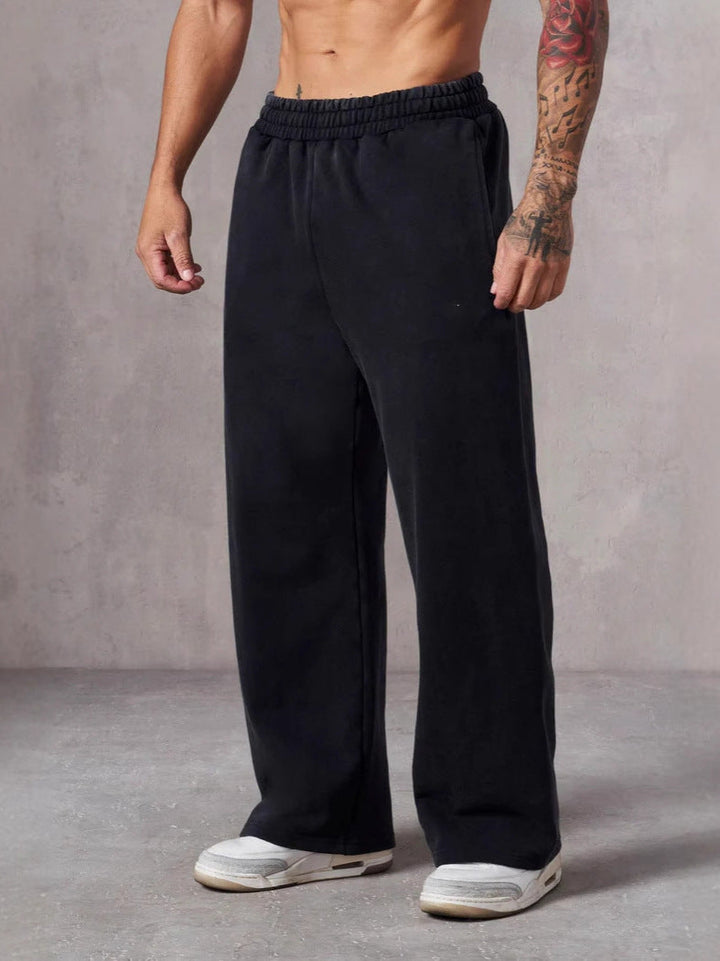Herren Baggy Jogginghose mit elastischem Bund und seitlichen Taschen – Sorevano