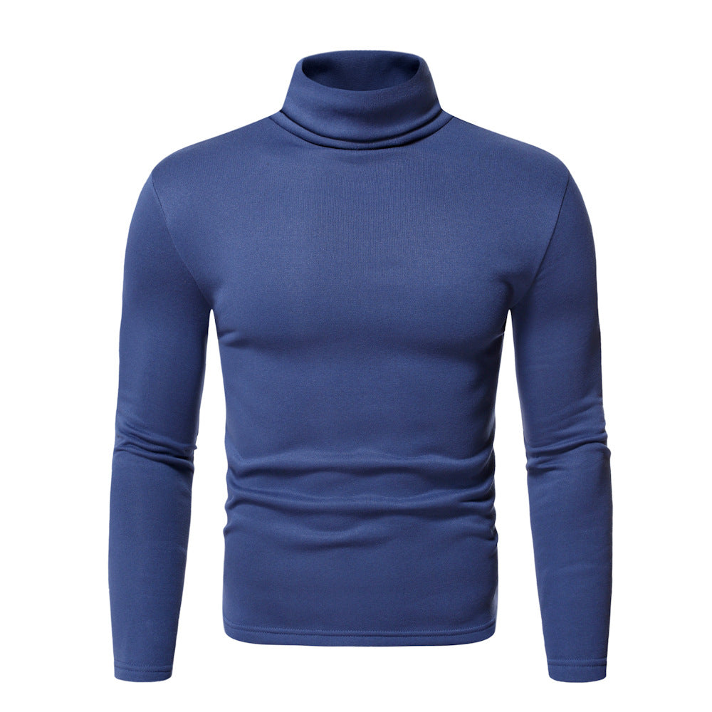 Herren Rollkragenpullover aus hochwertigem Baumwollmix mit figurbetontem Schnitt Echoarchiv