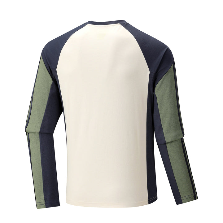 Herren Atmungsaktives Langarm-Trainingsshirt mit kurzem Reißverschluss und Raglanärmeln Echo Archiv