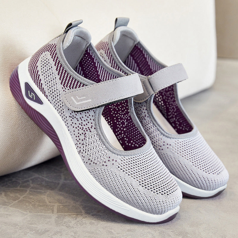 Damen Sportliche Sneakers mit Klettverschluss und atmungsaktiver Netzstruktur Echo Archiv
